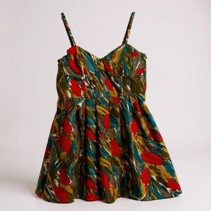 Jack Womens S Multicolor Abstract‎ Print Sleeveless Dress